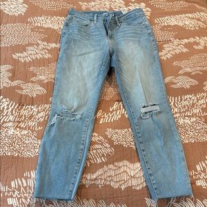 Good American Light Blue Distressed Skinny Jeans